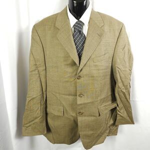 Chaps Ralph Lauren Wool Cashmere Blazer Men's 42R Tan Single Vent